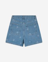 Shorts - Allover-Muster - blau