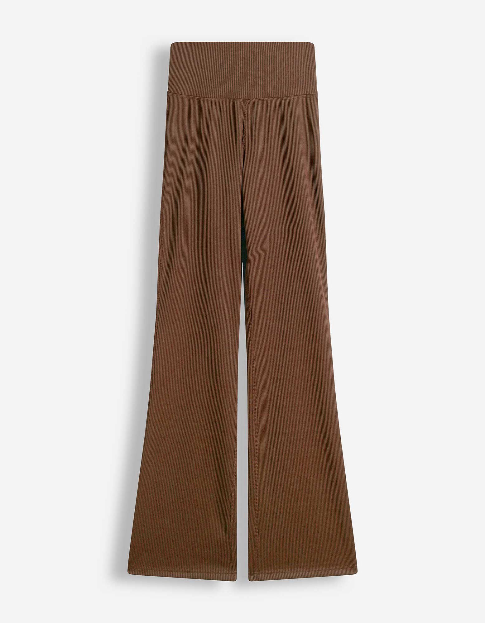 Leggings - Rippenstruktur - Braun