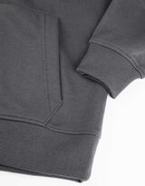 Mikina s kapucňou - Potlač v podobe správy - tmavoseda