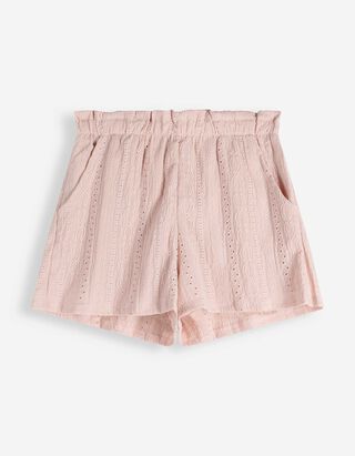 Short - Materiaalmix - Lichtroze