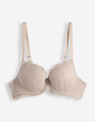 T-Shirt-BH - mit B&uuml;gel - beige