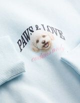 Sweatshirt - Voorkantprint - Lichtblauw