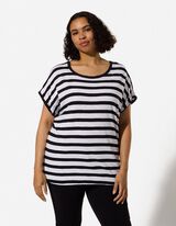 T-shirt - Rayures - noir