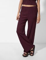 Bő nadrág - Viszkózkeverék - sotetlila