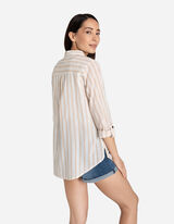 bluzka koszulowa - Oversized Fit - bez