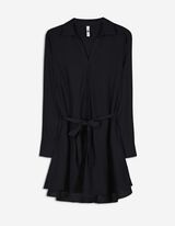 Blusa lunga - LENZING&trade; ECOVERO&trade; - nero