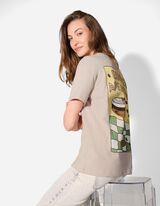 T-shirt - Print - lichtbruin