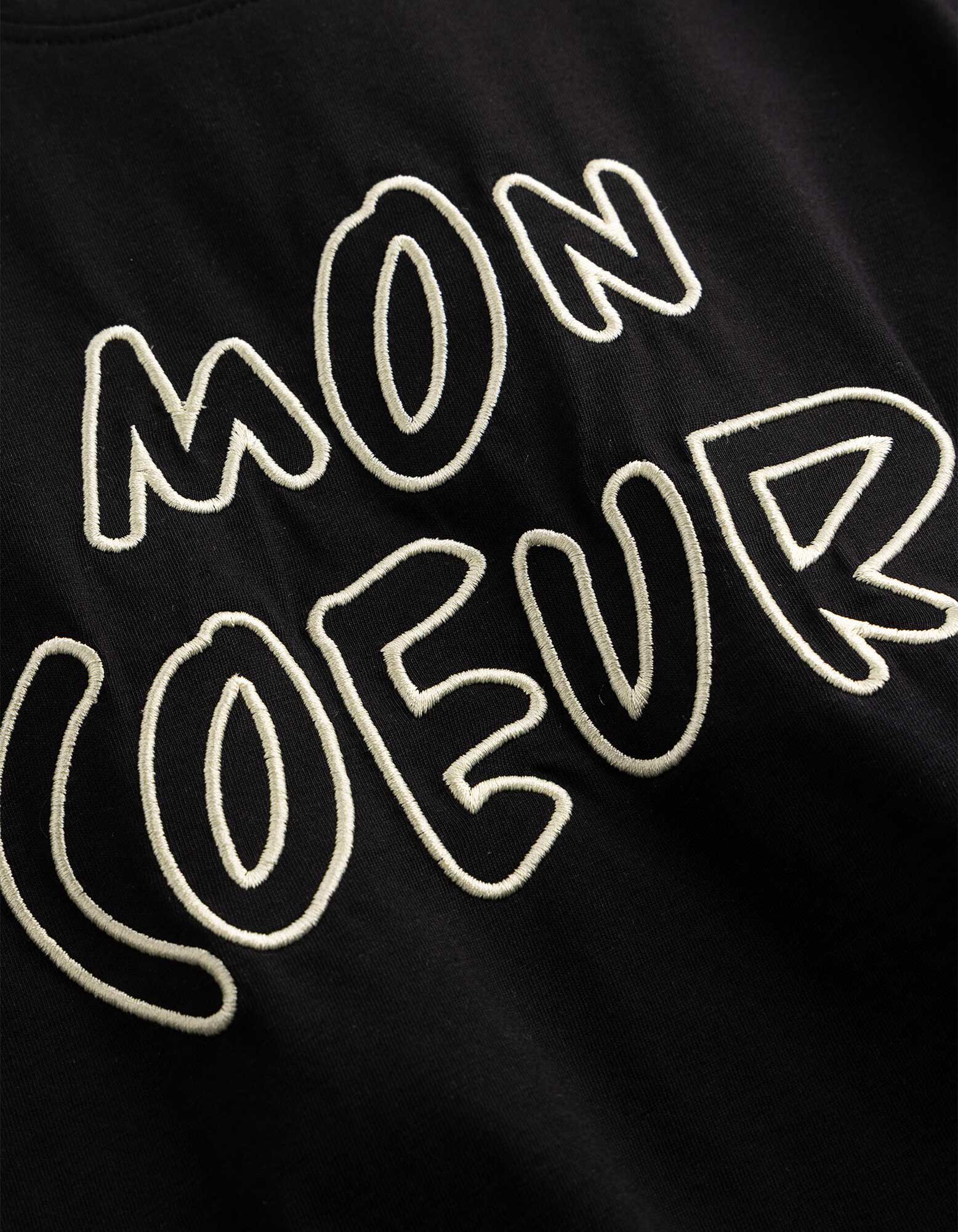 T-Shirt - Stickerei - Schwarz