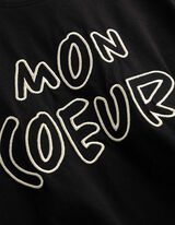 T-Shirt - Stickerei - Schwarz