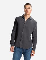 Overhemd - Mousseline - donkergrijs