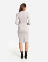 Abito midi - Lurex - beige