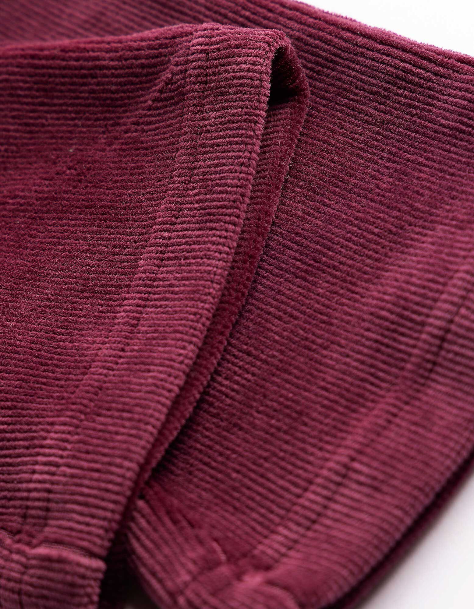 Velours c&ocirc;tel&eacute; - rouge fonc&eacute;