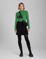 Mini krilo - Kovinski detajli - crna