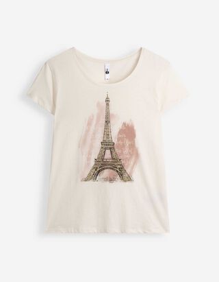 T-Shirt - Glitzerprint - Off-White