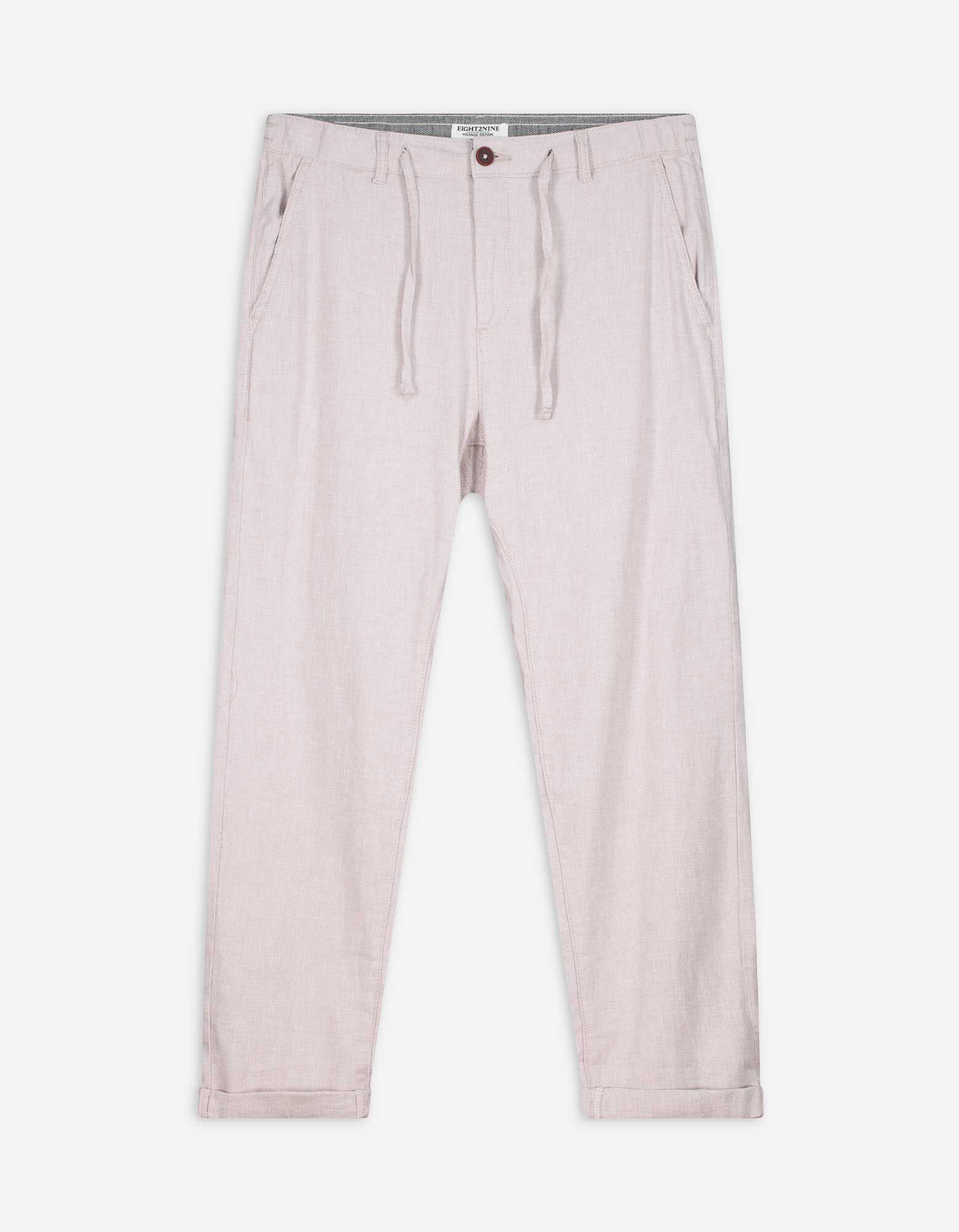 Chinohose - Leinen-Mix - beige