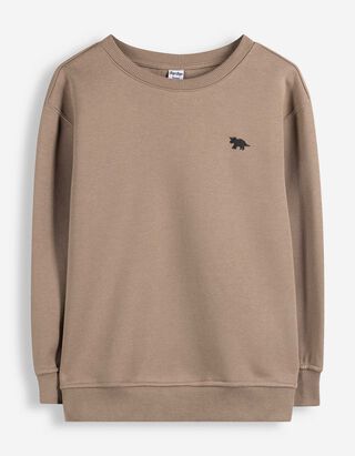 Sweatshirt - Oversized fit - Taupe
