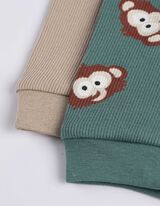 Ensemble pyjama composé d'un t-shirt à manches longues et d'un pantalon  - Lot de 2 - bronze