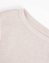 Bluză de corp cu mânecă lungă - Lurex - Bej