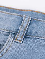 Pantaloncini di jeans - Vita alta - celeste