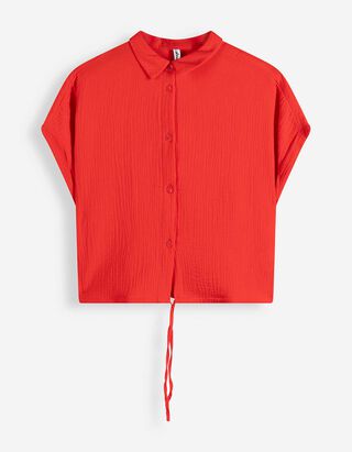 Hemd - Musselin - rot