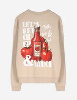 Sweatshirt - Print - beige