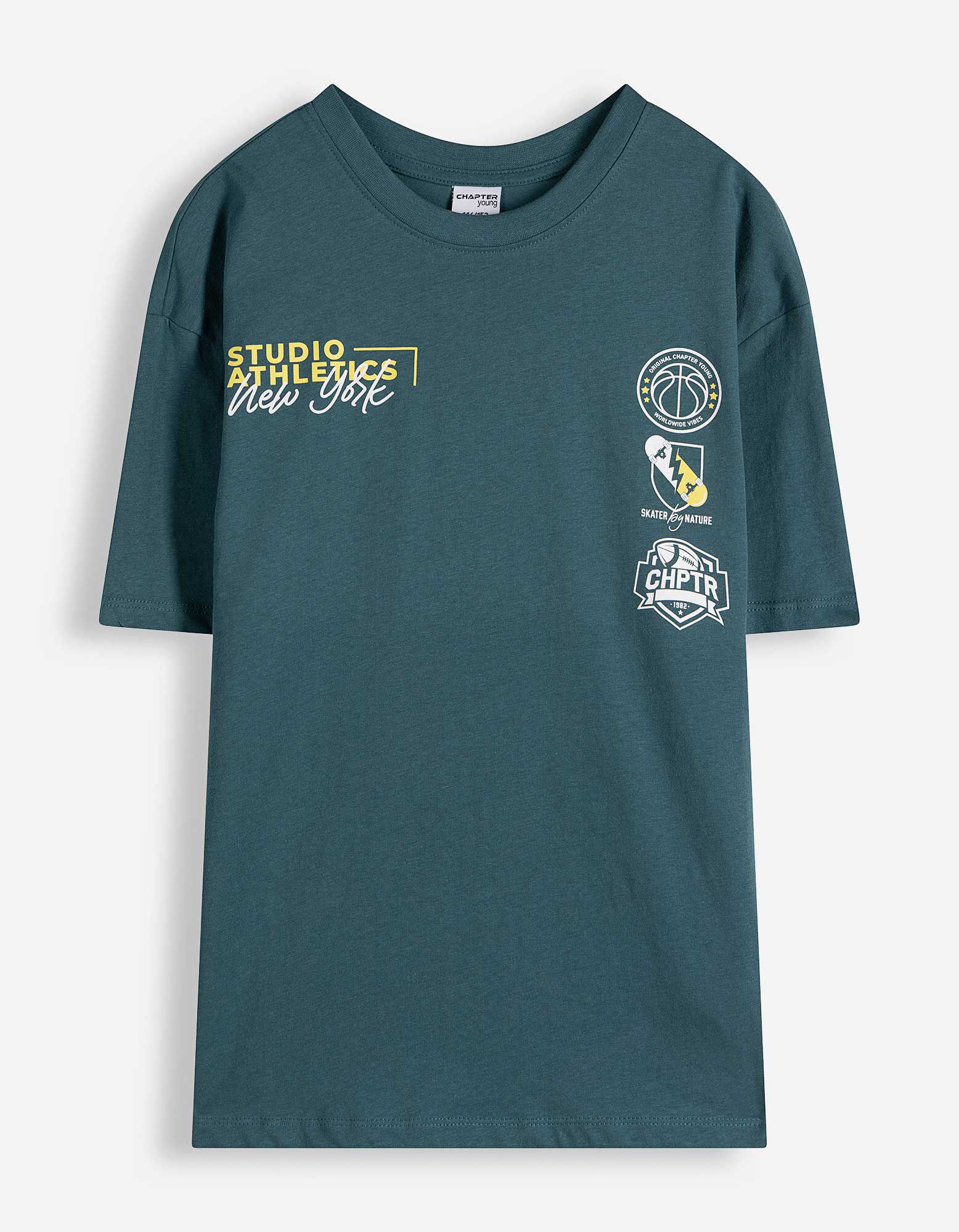 T-Shirt - Oversized Fit - dunkelgr&uuml;n