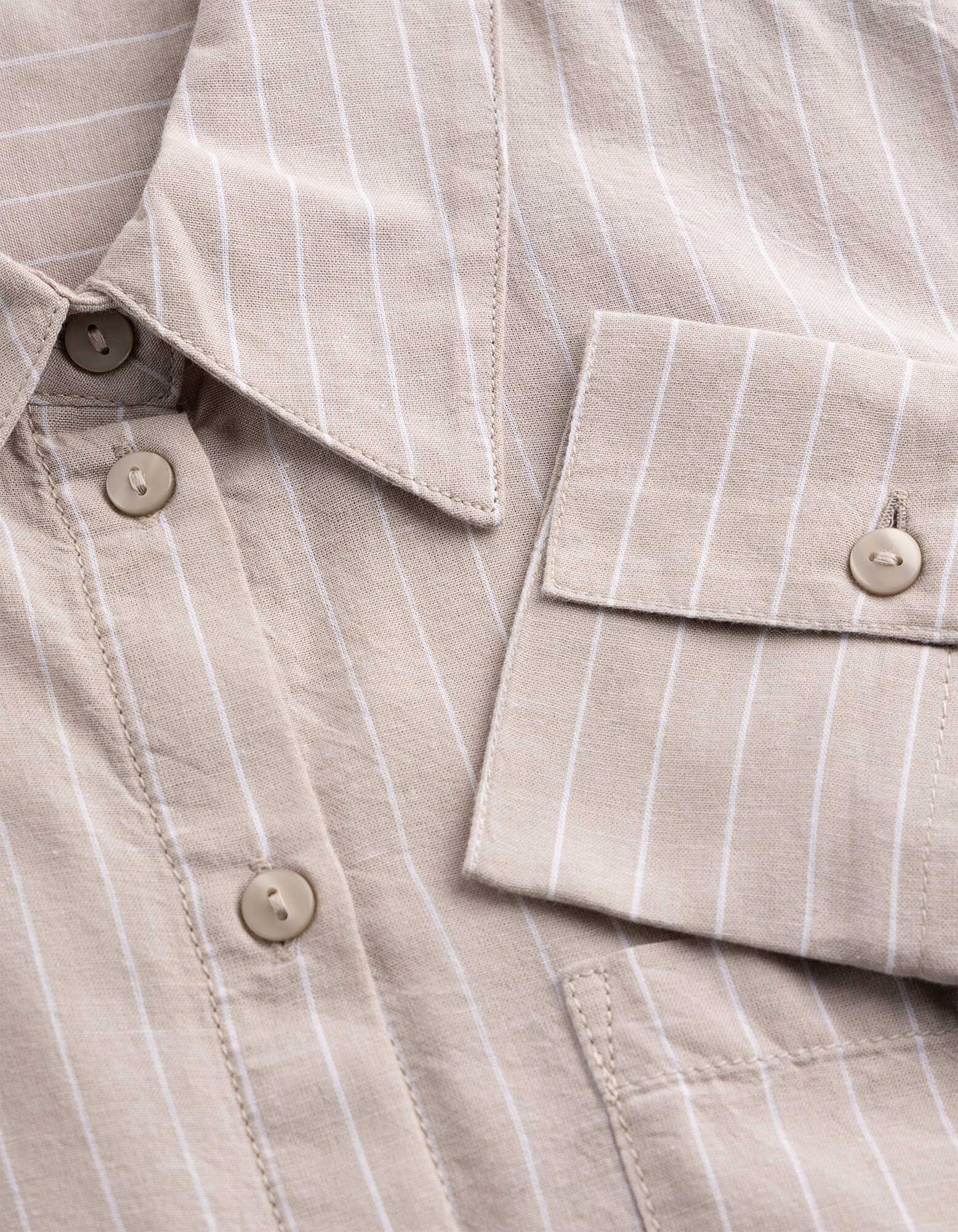 Hemd - Streifen - Beige