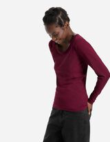 Tričko s dlhými rukávmi - Základné - tmavocervena