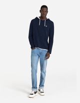 koszulka z długim rękawem - kaptur z troczkiem - ciemny niebieski