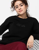 Mikina - Potlač v podobe spr&aacute;vy - cierna