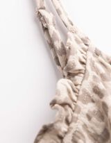 Blusentop - Allover-Print - beige