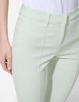 Kalhoty capri - Směs s viskózou - sv. zelena