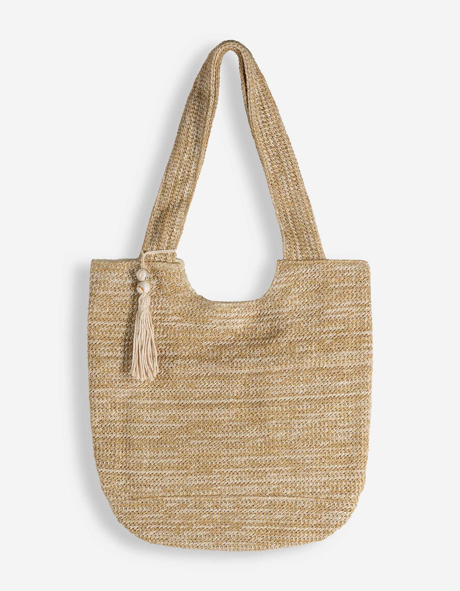 Beuteltasche - Stroh - Beige