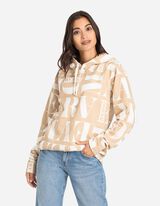 Džemperis - Gobtuvas su įvertu raišteliu - smelio spalvos