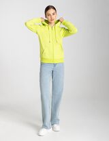 Tepl&aacute;kov&aacute; bunda - Kapucňa s tunelov&yacute;m sťahovan&iacute;m - svetlozelena