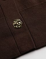 Cardigan - Knopfleiste - dunkelbraun