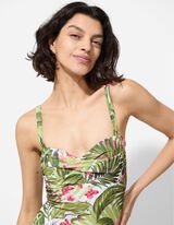 Badeanzug - Allover-Print - hellgrün