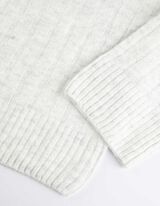 Megztinis - Užapvalinti galai - sviesiai pilkas