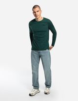 Tričko s dlh&yacute;mi ruk&aacute;vmi - Dvojvrstvov&yacute; vzhľad - tmavozelena