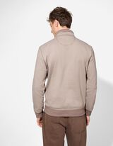 Sweatshirt - Stehkragen - beige