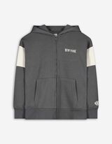 Felpa aperta - Oversized Fit - grigio scuro