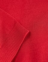 Gebreid overhemd - Viscosemix - donkerrood