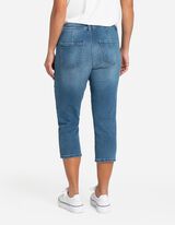 Capribroek - 3/4 lengte - blauw