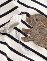 Mikina - Frot&eacute; aplik&aacute;cia - biely