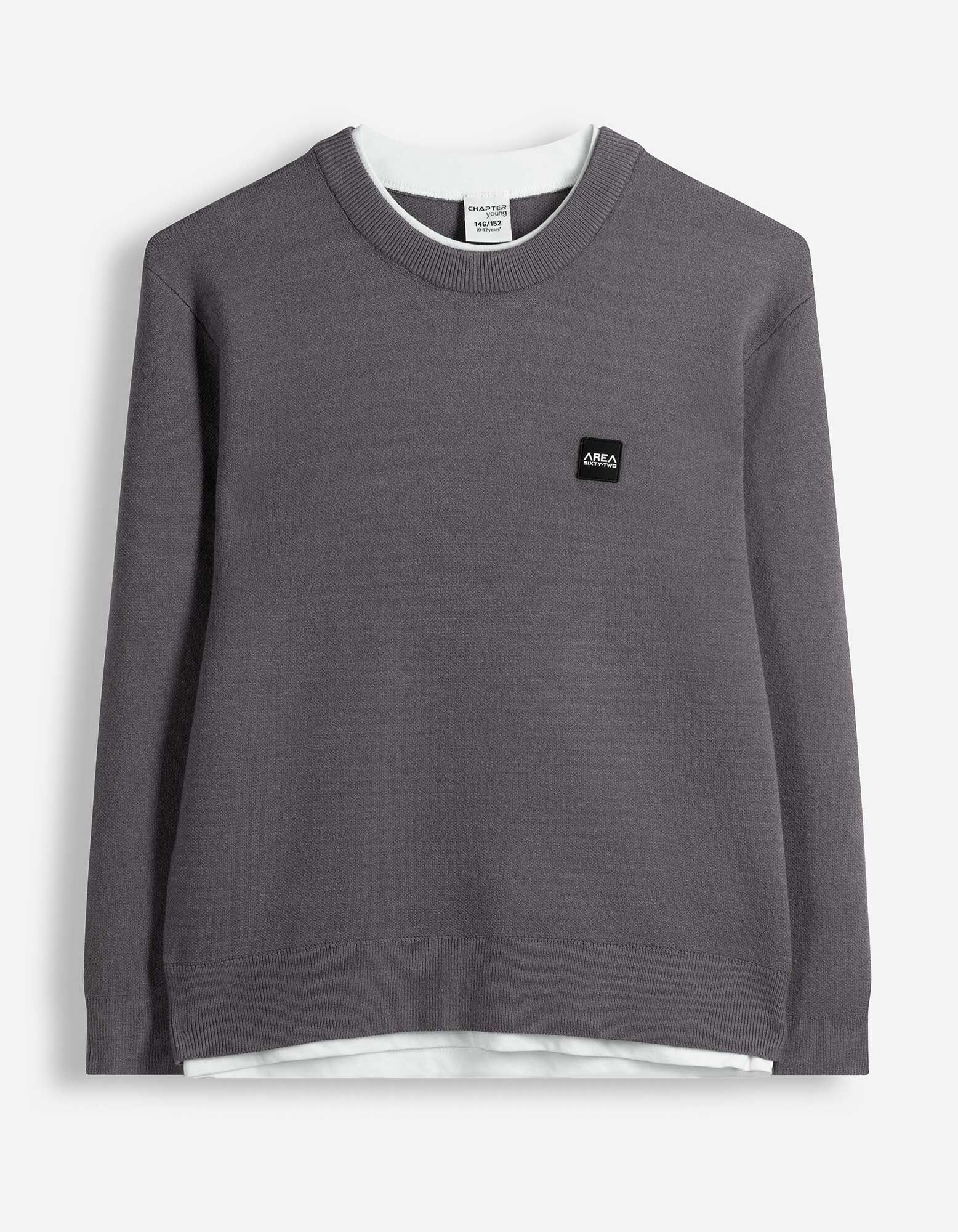 Strickpullover - Loose Fit - Dunkelgrau