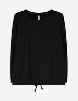 Pullover - Ziersteine - schwarz