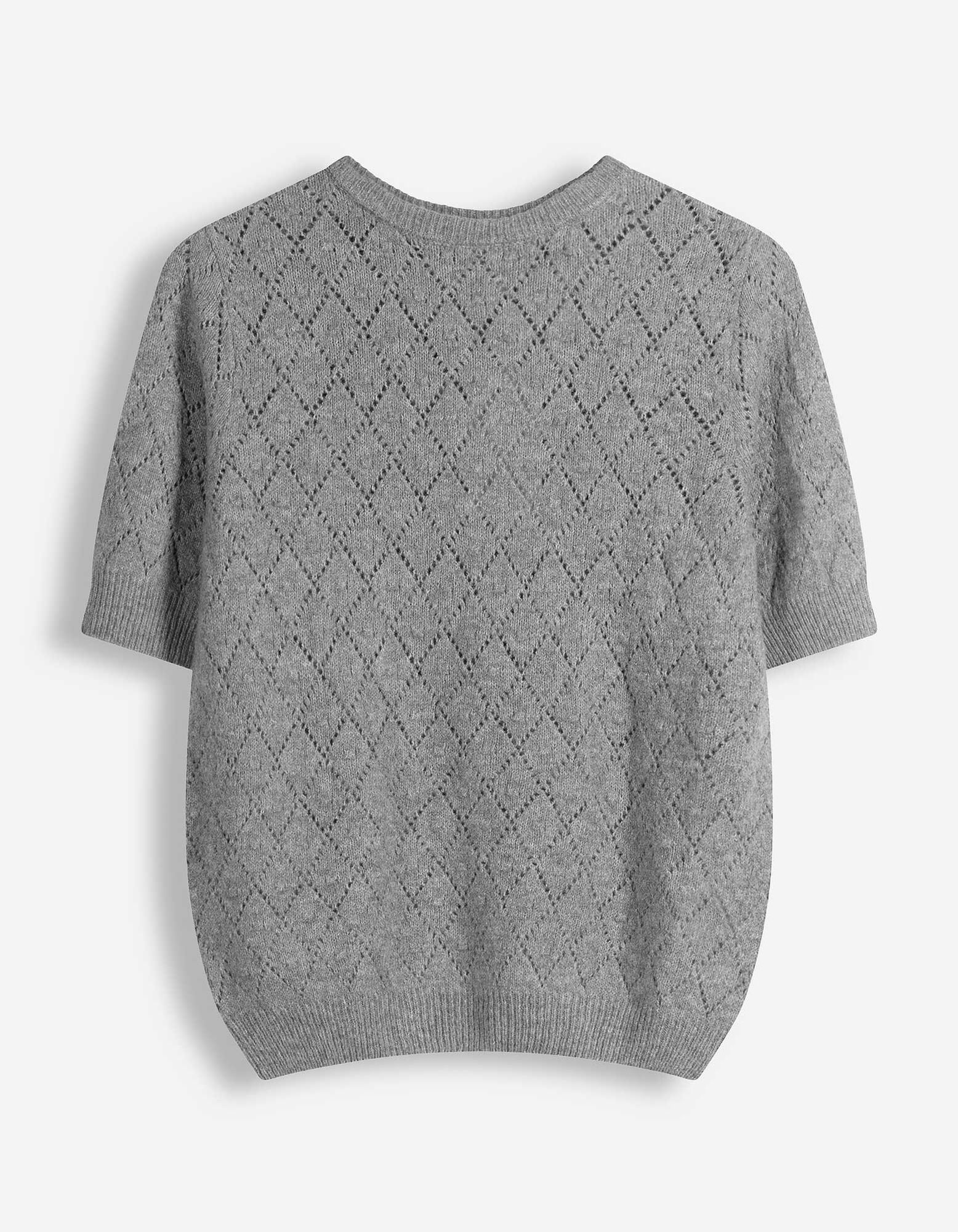 Pullover - Kurze &Auml;rmel - Dunkelgrau