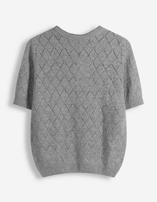 Pullover - Kurze &Auml;rmel - Dunkelgrau