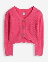 Cardigan - Lochstrick - Pink