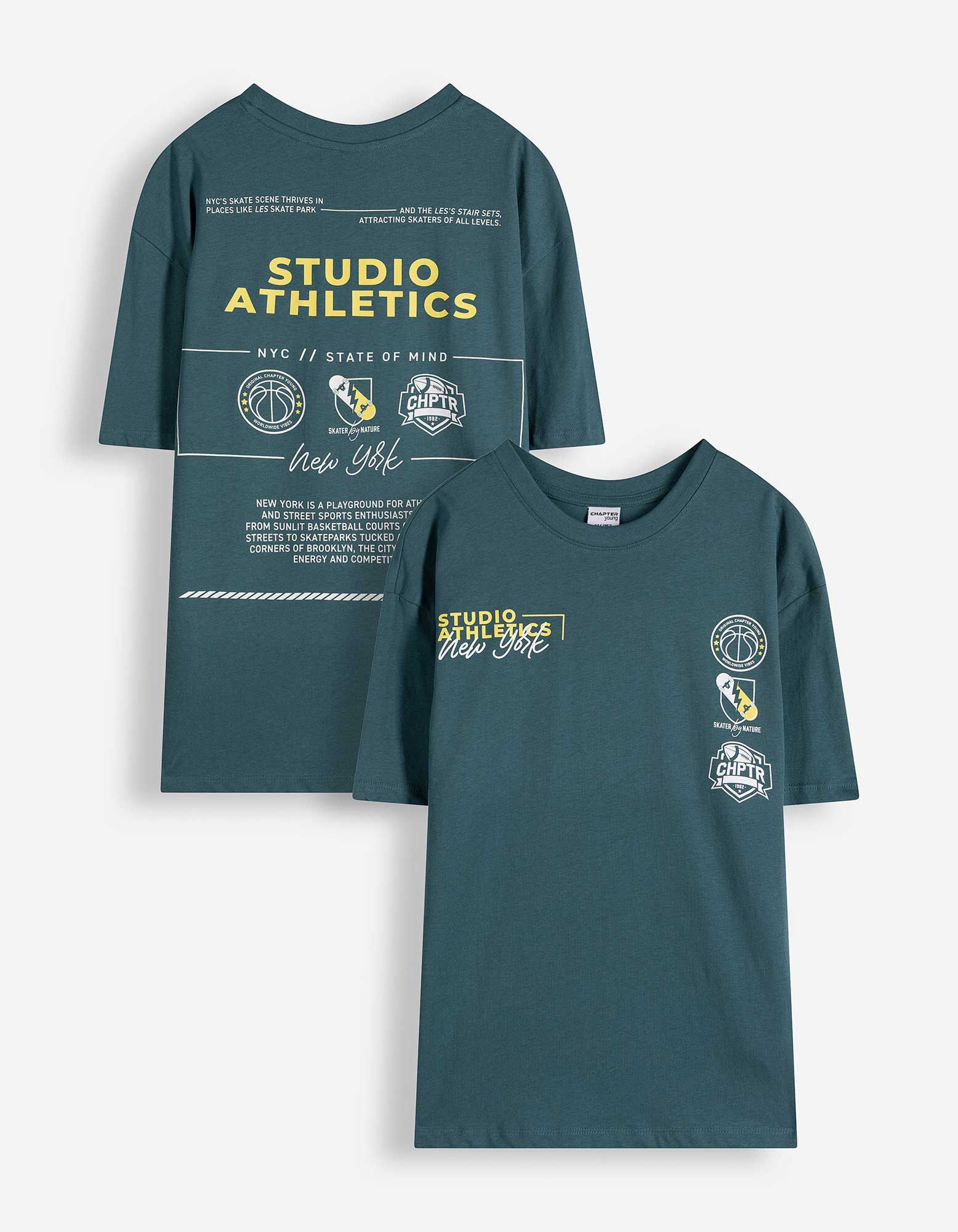 T-Shirt - Oversized Fit - dunkelgr&uuml;n